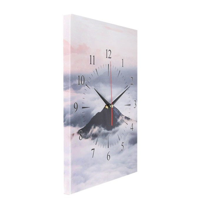 Часы-картина настенные "Горы в облаках", плавный ход, 30 х 40 см - фото 3 - id-p217804719