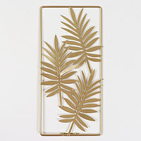 Панно интерьерное металл "Пальмовые листья" золото 14х0,6х29,5 см