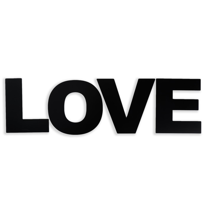 Панно буквы "LOVE" высота букв 30 см,набор 4 детали чёрный - фото 2 - id-p217804744