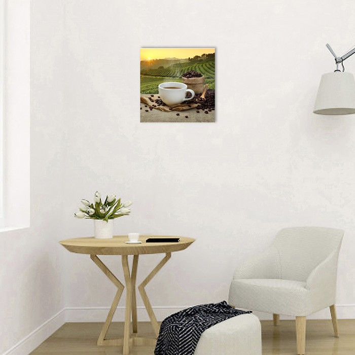 Картина на подрамнике "Ароматный кофе" 40*40 см - фото 3 - id-p217804751