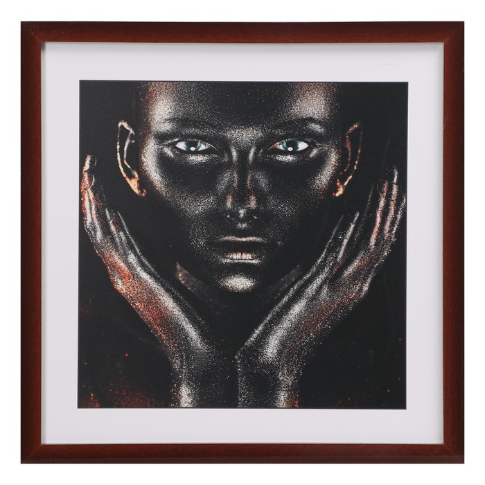 Картина "Девушка в чёрной краске" 50х50(54х54) см - фото 1 - id-p217804833