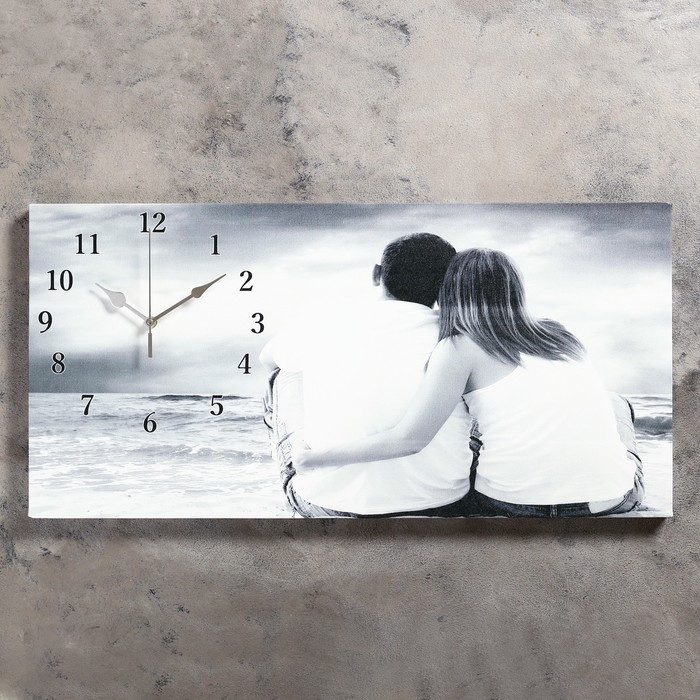 Часы-картина настенные, серия: Люди,"Влюбленная пара", 40 х 76 см - фото 1 - id-p217804881