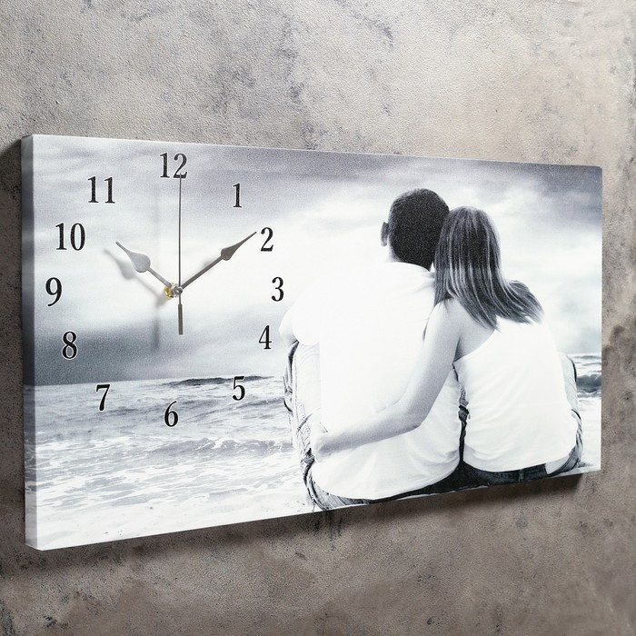 Часы-картина настенные, серия: Люди,"Влюбленная пара", 40 х 76 см - фото 2 - id-p217804881