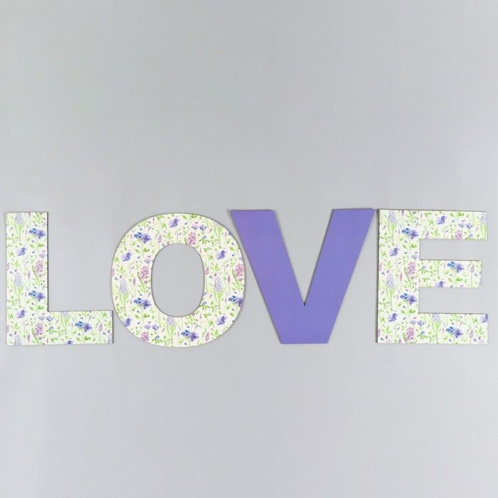 Панно буквы "LOVE" высота букв 29,5 см,набор 4 детали - фото 2 - id-p217804914