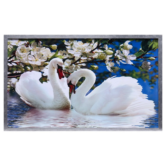 Картина "Два Лебедя" 66х106см рамка МИКС - фото 1 - id-p217804958