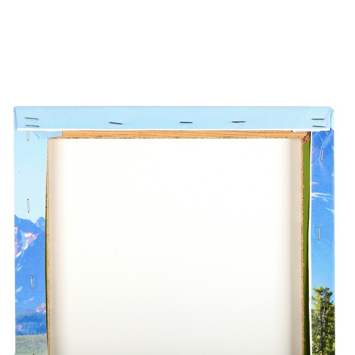 Модульная картина "Пейзаж с озером и горами" (2-25х50, 30х60 см) 60х80 см - фото 3 - id-p217805123