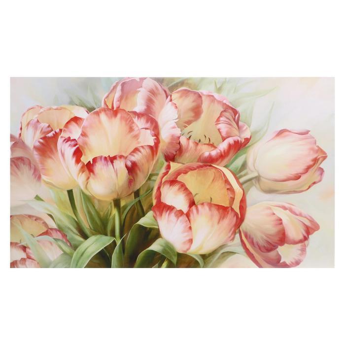Картина на холсте "Букет тюльпанов" 60х100 см - фото 1 - id-p217805322