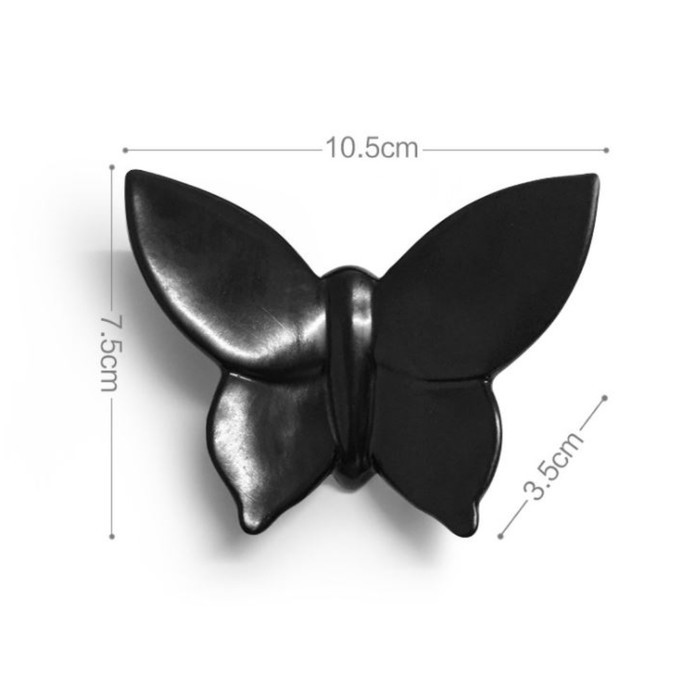 Декор настенный "Бабочки" 7,5 x 10,5 см, черный, (набор 5 шт) - фото 5 - id-p217805329