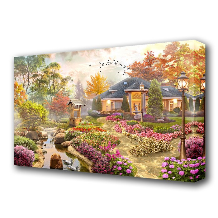 Картина на холсте "Цветочный сад" 60*100 см - фото 1 - id-p217805355