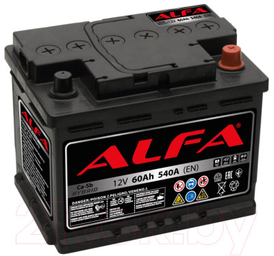 Автомобильный аккумулятор ALFA battery Hybrid R / AL 60.0 - фото 1 - id-p217811297