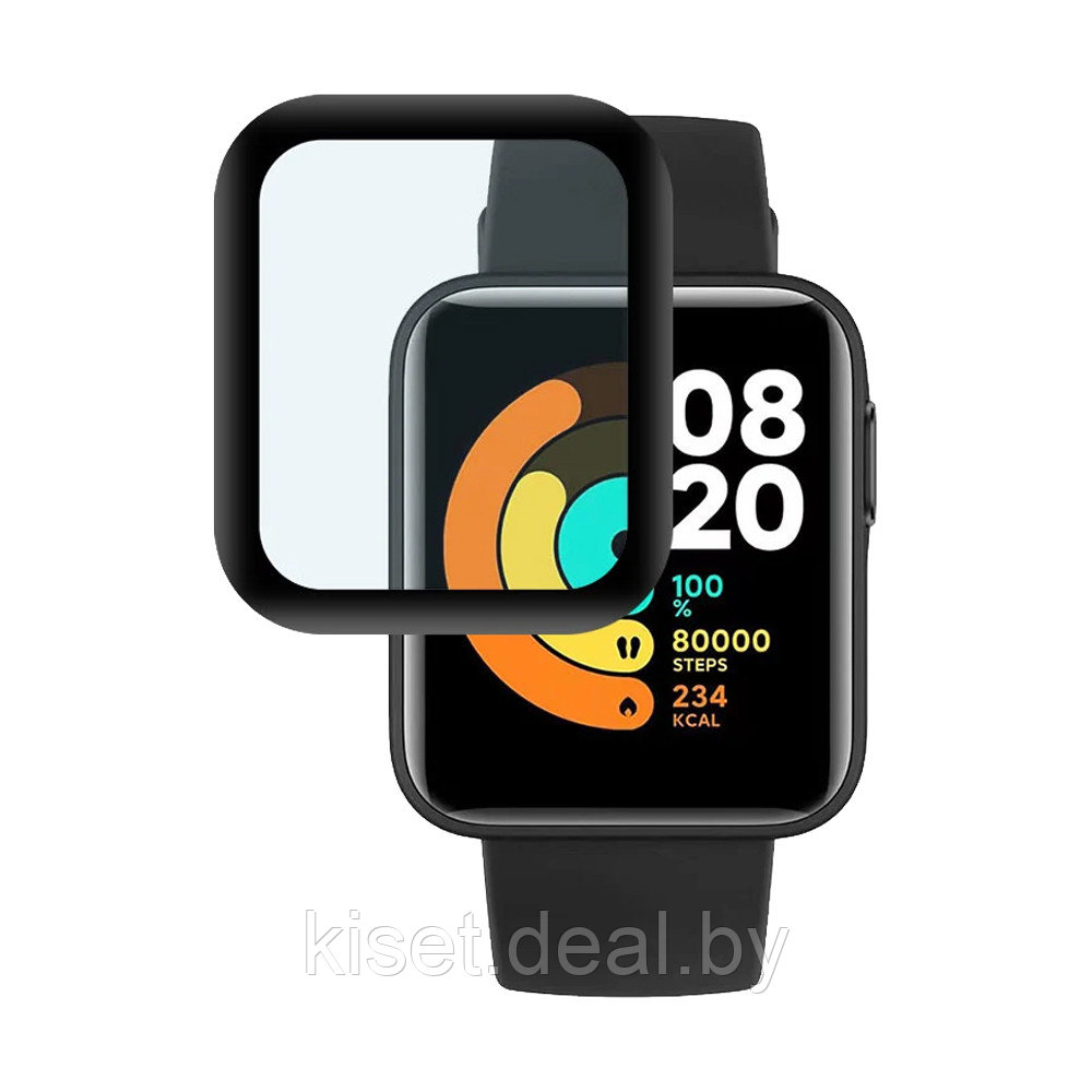 Защитная ультрамембрана TPU full glue для Xiaomi Watch Lite черный - фото 1 - id-p217821415