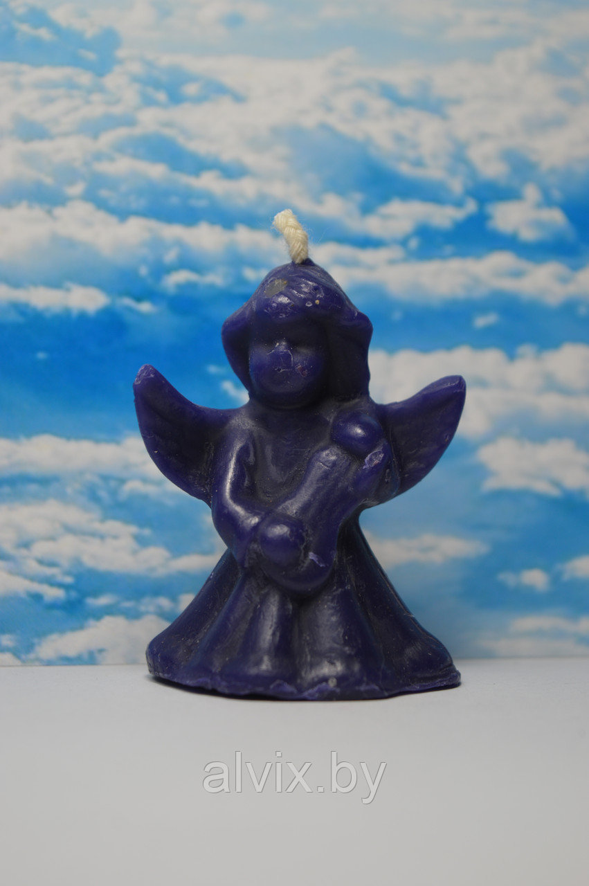 Восковая свеча "Ангелок" Синий - фото 1 - id-p112253082