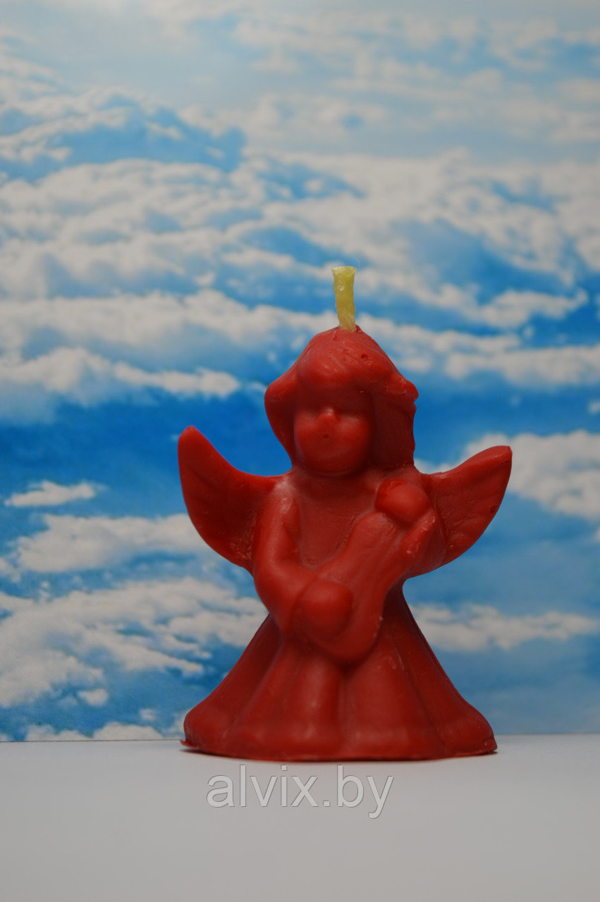 Восковая свеча "Ангелок" Красный - фото 1 - id-p112253084