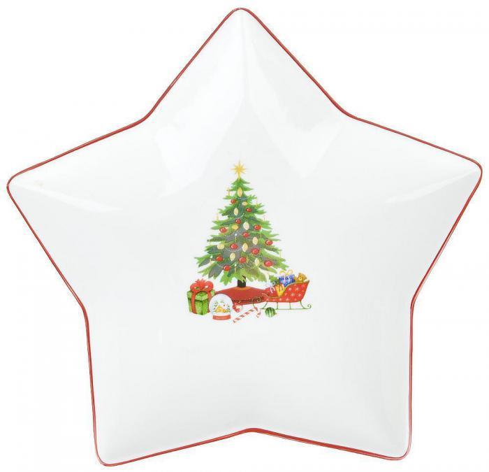 NOUVELLE HOME Тарелка фигурная "Magic of christmas" 25х24х4см 1620121 - фото 1 - id-p217826871