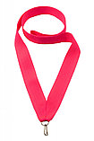 Лента для медали с карабином  ширина 10 мм , окружность 80 см  , Оранжевая, фото 4