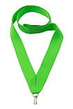 Лента для медали с карабином  ширина 10 мм , окружность 80 см  ,  Белая, фото 7