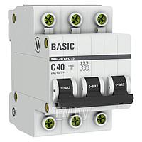 Выключатель автоматический EKF ВА 47-29 3P 40А (С) 4.5кА / mcb4729-3-40C