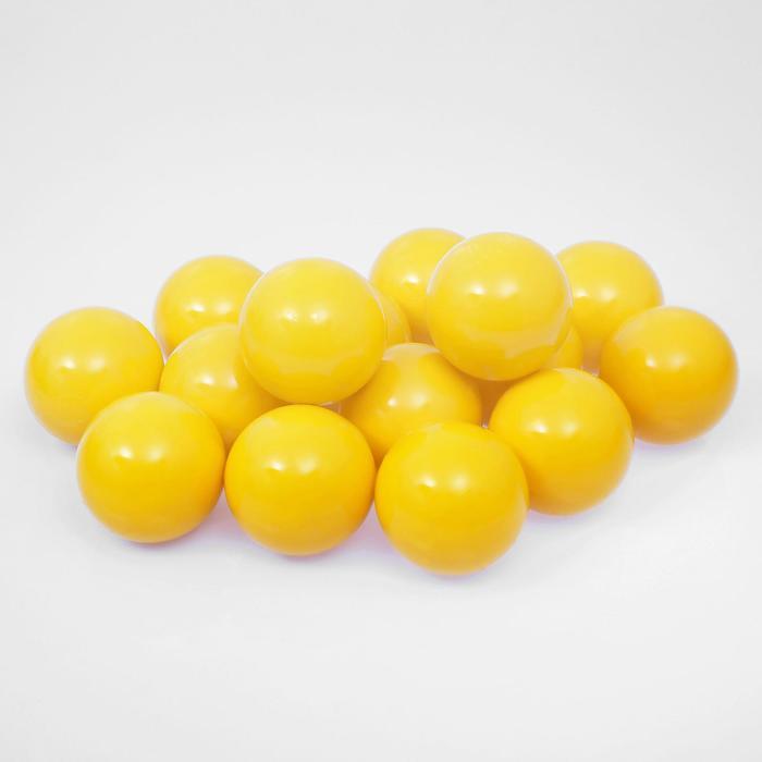 Шарики для сухого бассейна с рисунком, диаметр шара 7,5 см, набор 500 штук, цвет жёлтый - фото 1 - id-p217829304