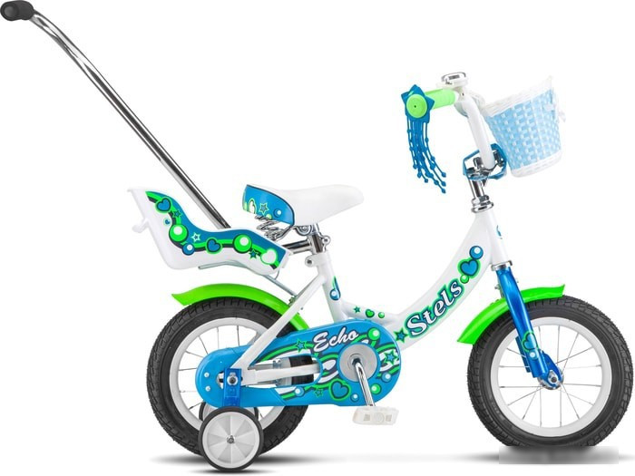 Детский велосипед Stels Echo 12 V020 (белый/синий, 2018) - фото 1 - id-p214400820