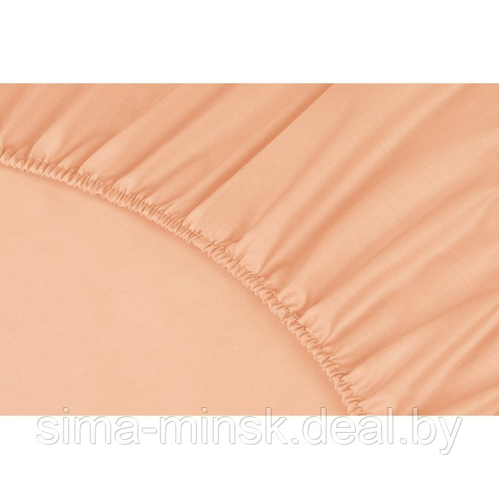 Простыня на резинке «Моноспейс», размер 90х200х23 см, цвет персиковый - фото 2 - id-p217833963