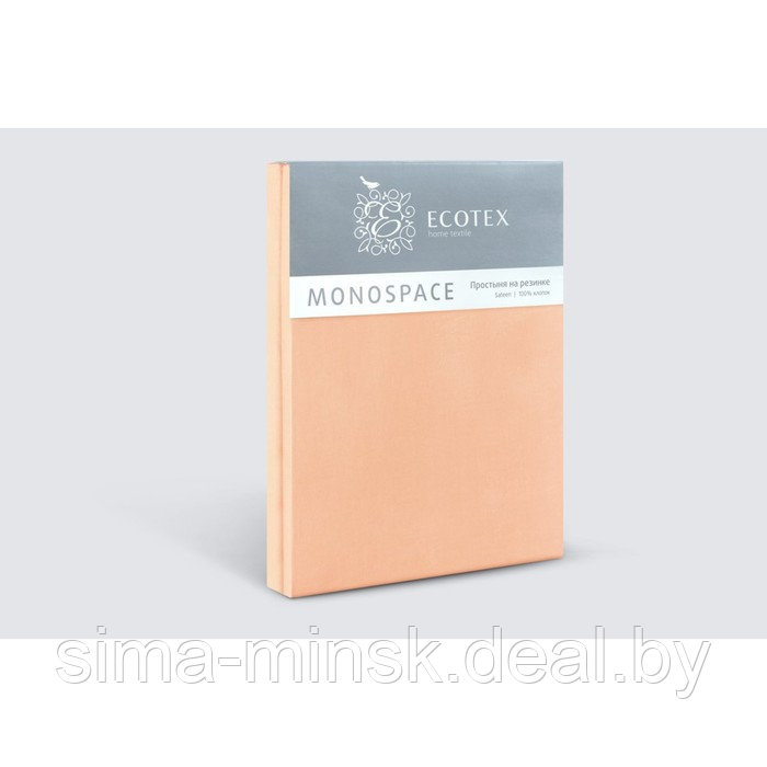 Простыня на резинке «Моноспейс», размер 90х200х23 см, цвет персиковый - фото 3 - id-p217833963