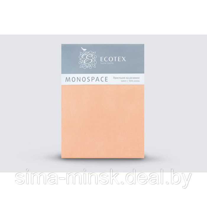 Простыня на резинке «Моноспейс», размер 90х200х23 см, цвет персиковый - фото 4 - id-p217833963