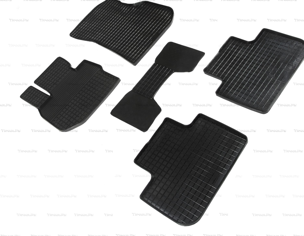 Коврики резиновые Seintex с узором сетка для салона BMW X3 G01 2017-2023.