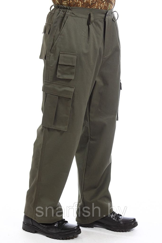 Утепленные брюки "ХАКИ" олива 100 хлопок - фото 1 - id-p31215485