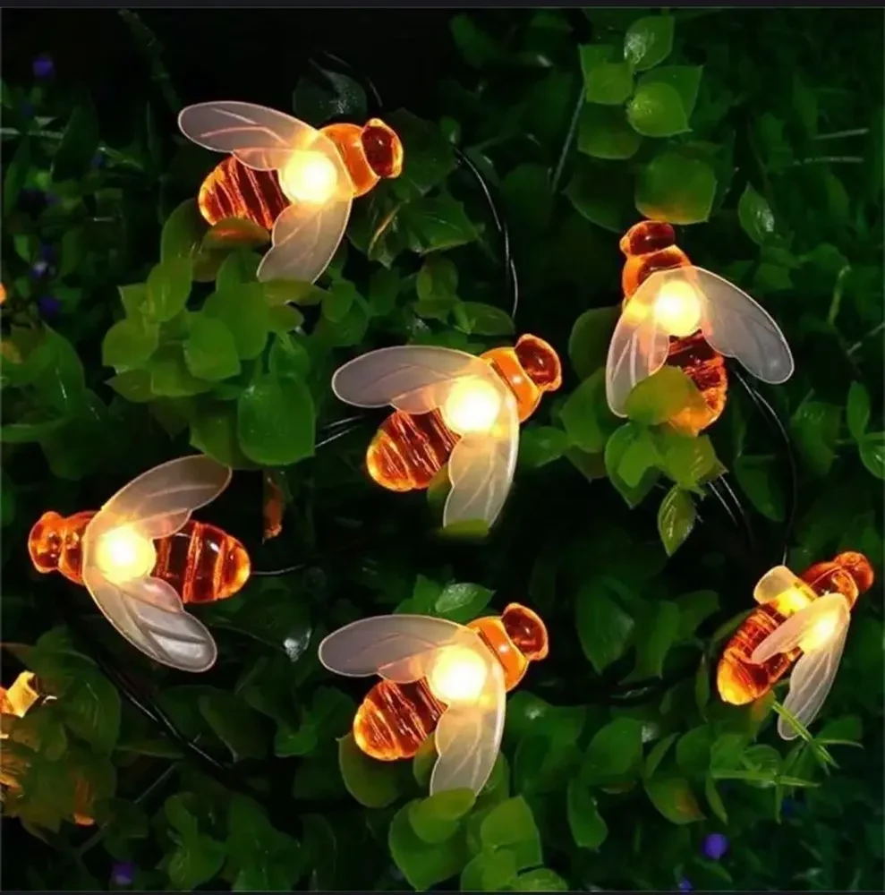Гирлянда Пчелка (5 м, теплый белый свет, 20 пчелок) - фото 6 - id-p217938454
