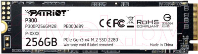 SSD диск Patriot P300 256GB M2 (P300P256GM28) - фото 1 - id-p217931566