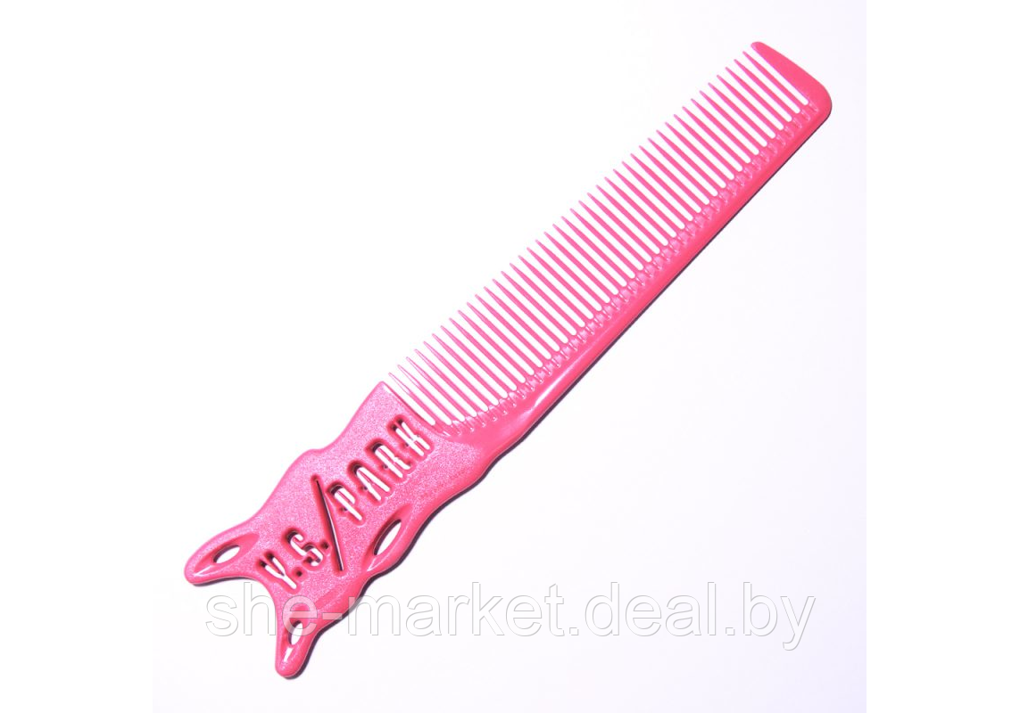 Редкозубая расческа для тушевки Y.S.Park YS-239 pink (20.5 см, розовая) - фото 1 - id-p217951486