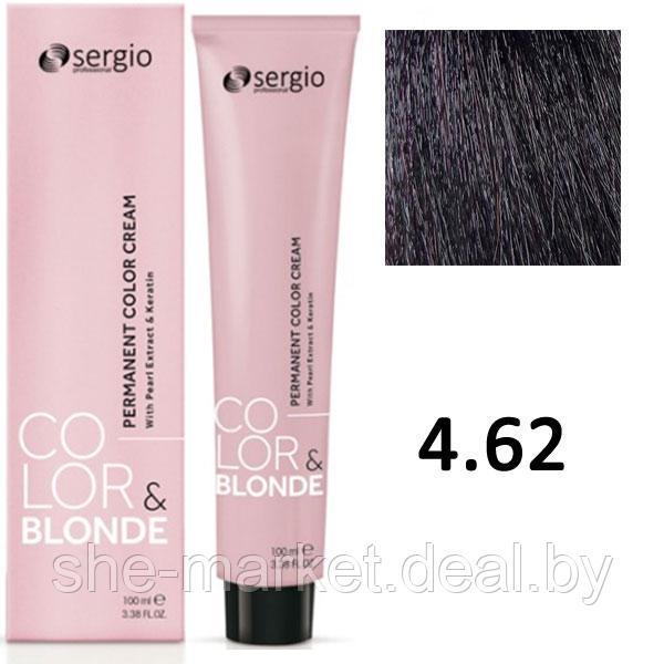 Крем-краска для волос Color Blonde ТОН - 4.62 коричневый пурпурный, 100мл - фото 1 - id-p217950292