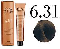 Безаммиачная крем-краска для волос ORO Therapy Color Keratin 6.31, 100мл