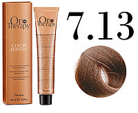 Безаммиачная крем-краска для волос ORO Therapy Color Keratin 7.13, 100мл