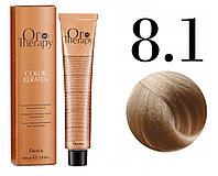 Безаммиачная крем-краска для волос ORO Therapy Color Keratin 8.1, 100мл