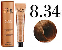 Безаммиачная крем-краска для волос ORO Therapy Color Keratin 8.34, 100мл