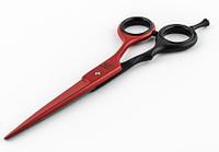 Ножницы парикмахерские прямые с микронасечкой PBS-EP-32162 Black/Red (6.0")