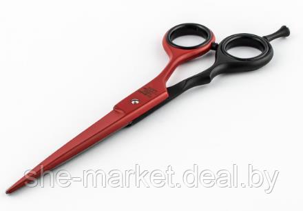 Ножницы парикмахерские прямые с микронасечкой PBS-EP-32162 Black/Red (6.0") - фото 1 - id-p217950977