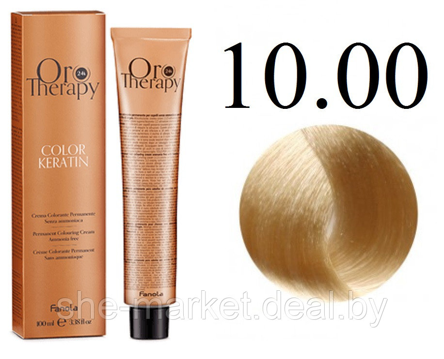 Безаммиачная крем-краска для волос ORO Therapy Color Keratin 10.00, 100мл - фото 1 - id-p217949670