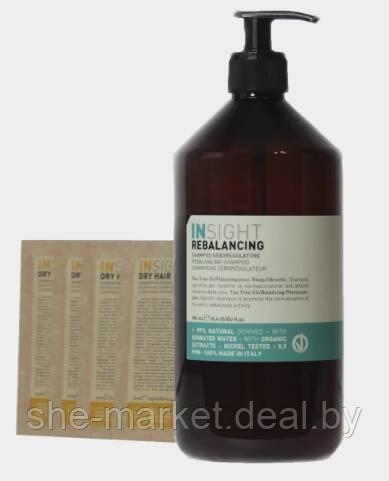 Микс REBALANCING: Шампунь против жирной кожи головы Sebum Control Shampoo, 900мл + Шампунь Dry Hair Nourishing - фото 1 - id-p217950831