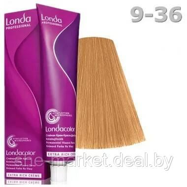 Стойкая крем-краска LondaColor 9/36 очень светлый блонд золотисто-фиолетовый, 60мл - фото 1 - id-p217951738