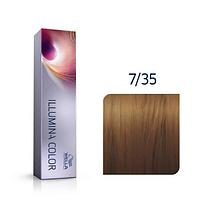 Стойкая крем-краска для волос Illumina Color 7/35 блонд золотисто-махагоновый, 60мл