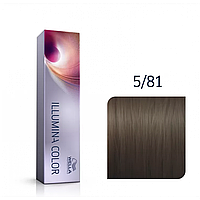 Стойкая крем-краска для волос Illumina Color 5/81 светло-коричневый жемчужно-пепельный, 60мл