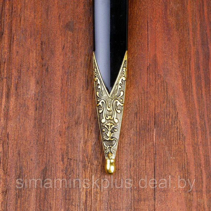 Сув-ое оружие кортик ножны металл золотой орел в виде упора рукояти огранка на ножнах 39 см - фото 6 - id-p217954519