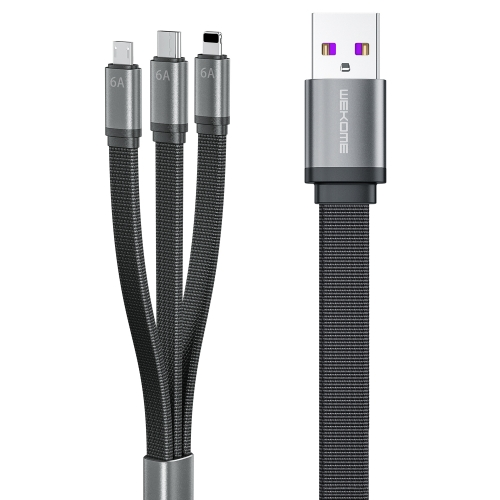 Кабель Wekome Design King Kong Cable 6A 3-in-1 Black WDC-157th