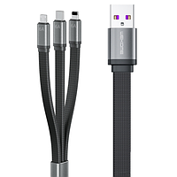 Кабель Wekome Design King Kong Cable 6A 3-in-1 Black WDC-157th