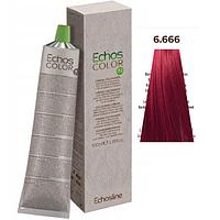 Крем краска Echos Color 6.666 Тёмно-русый ультраинтенсивый красный, 100мл