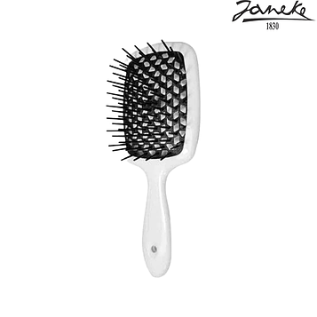 Расческа массажная Janeke Superbrush Small White Белая Белая с черным