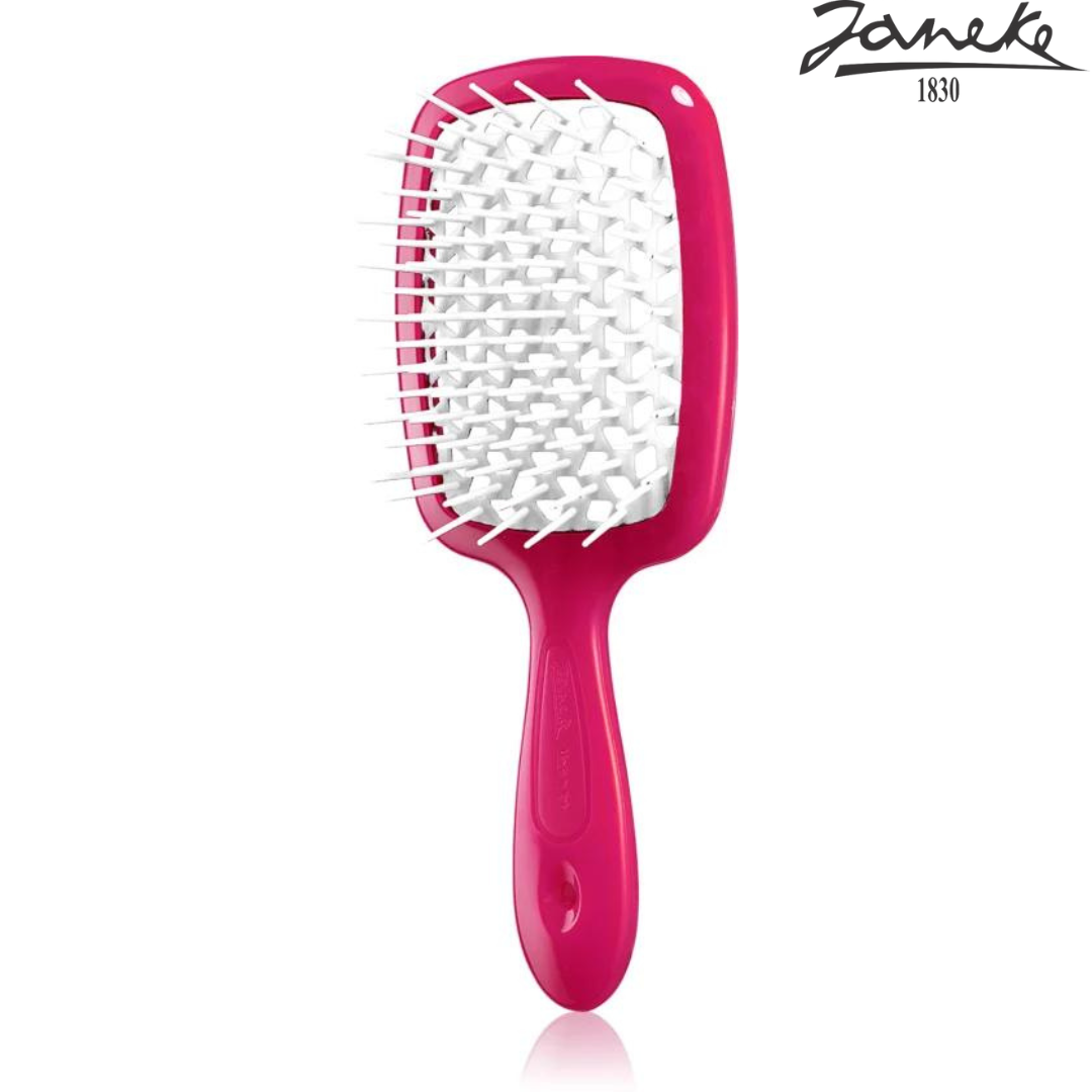 Расческа массажная Janeke Superbrush Fuxia Фуксия с белым