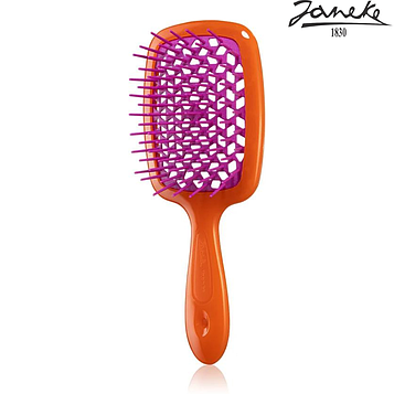 Расческа массажная Janeke Superbrush Orange Оранжевая с фиолетовым